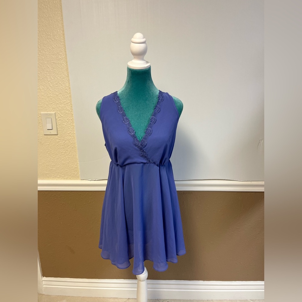 Luxe‎ by Gilligan & O’Malley Purple Babydoll Slip Dress – Size M